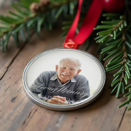 Minimales elegantes Skript Love Memory - benutzerd Ornament Aus Glas