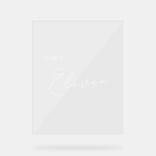 Minimales elegantes typografisches Pinselskript Acrylschild (Vorderseite)