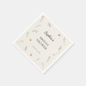 Minimales elegantes Wildblume Budget Brautparty Serviette (Ecke)