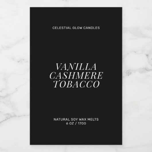 Minimales Etikett für moderne Wachsschmelze (Einzelnes Label)