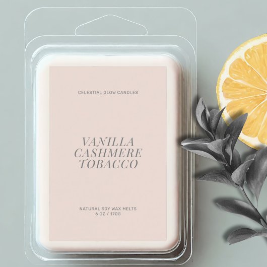 Minimales Etikett für moderne Wachsschmelze