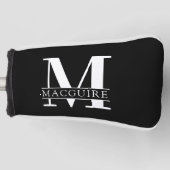 Minimales fett Monogramm mit Name Golf Headcover (Vorderseite)
