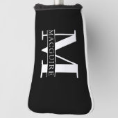Minimales fett Monogramm mit Name Golf Headcover (Rotieren 90)