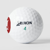 Minimales fett Monogramm mit Name | Raspberry Red Golfball (Logo)