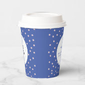 Minimales Firmenlogo für Blue & Pink Pappbecher (Links)