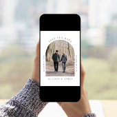 Minimales Foto aus angebauten Rahmen Save The Date