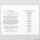 Minimales Foto Beerdigung Vollprogramm (Rückseite)