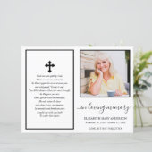 Minimales Foto Beerdigung Vollprogramm (Stehend Vorderseite)