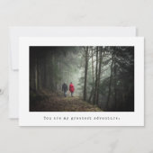 Minimales Foto der Verlobung Save The Date (Vorderseite)