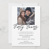 Minimales Foto für 40 Jahre Einladung (Vorderseite)