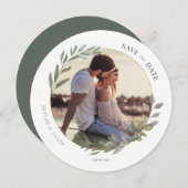 Minimales Foto für Aquarellfolien und Gold Save The Date (Vorne/Hinten)