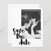 Minimales Foto für Brustbriefe Save the Date (Vorne/Hinten)