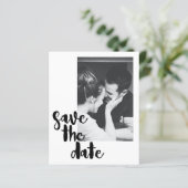 Minimales Foto für Brustbriefe Save the Date (Stehend Vorderseite)