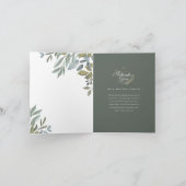 Minimales Foto für Foliage und geometrisches Terra Dankeskarte (Innenseite)