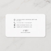 Minimales Foto für kundenspezifische Firmenlogos Visitenkarte (Rückseite)