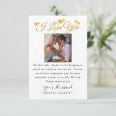 Minimales Foto I Liebe Sie Jubiläumskarte für Ehef Dankeskarte (Stehend Vorderseite)