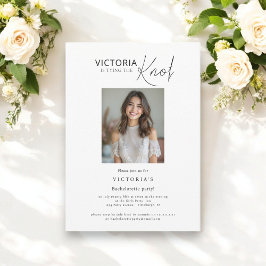 Minimales Foto ich binden den Knoten Bachelorette Einladung