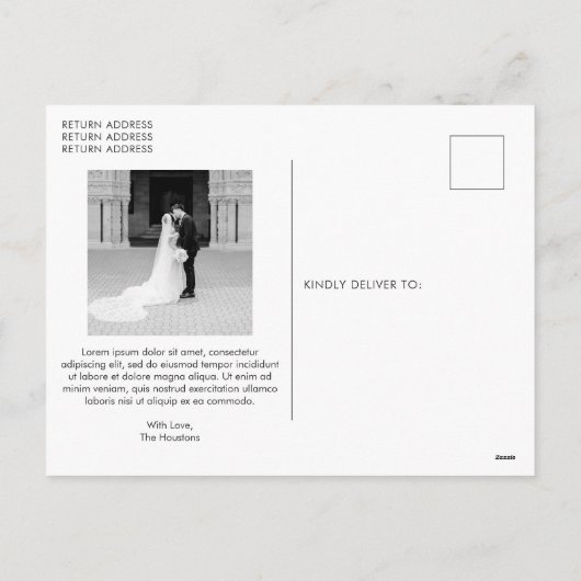 Minimales Foto Moderne Weihnachten (Rückseite)