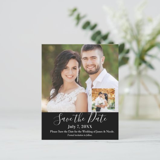 Minimales Foto moderner Bilder Save the Date (Stehend Vorderseite)