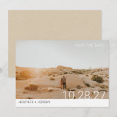 Minimales Foto Save The Date (Vorne/Hinten)