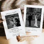 Minimales Foto Save the Date Hochzeitseinladung