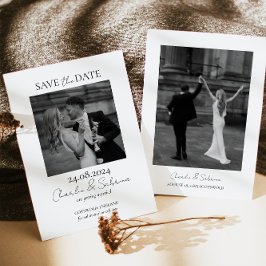 Minimales Foto Save the Date Hochzeitseinladung