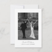 Minimales Foto Save the Date Hochzeitseinladung (Rückseite)