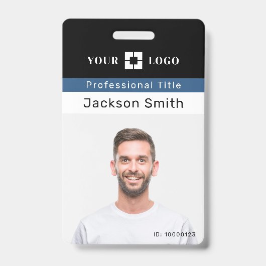 Minimales Foto und Abzeichen für Mitarbeiter Ausweis (Vorderseite)