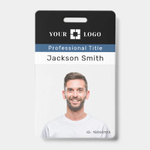 Minimales Foto und Abzeichen für Mitarbeiter