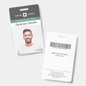 Minimales Foto und Abzeichen für Mitarbeiter Ausweis (Vorder- & Rückseite)