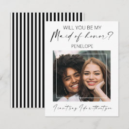 Minimales Foto | Werden Sie meine Trauzeugin sein?