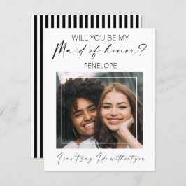 Minimales Foto | Werden Sie meine Trauzeugin sein?