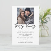 Minimales Foto zum 30. Jubiläum Einladung (Stehend Vorderseite)