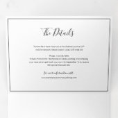 Minimales Frame Wedding Foto mit UAWG und Details Dreifach Gefaltete Einladung (Innen Erste Seite)