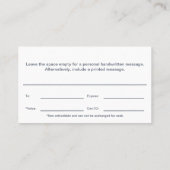 Minimales Geschenkgutachten für Personal Trainer Treuekarte (Rückseite)