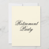 Minimales Gold-Glitzer-Renten-Party Einladung (Rückseite)