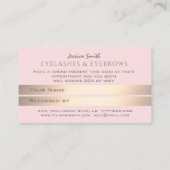 Minimales Goldenes Referenzkartenherz Empfehlungskarte (Rückseite)