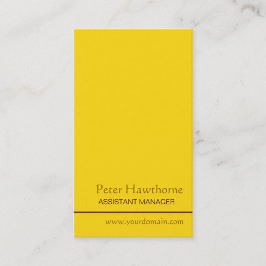 Minimales GoldMinimalistischer Beruf persönlich Visitenkarte (Vorderseite)