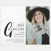 Minimales Graduate-Foto und Kostenvoranschlag Beib Fleecedecke (Vorderseite (Horizontal))