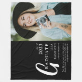 Minimales Graduate-Foto und Kostenvoranschlag Beib Fleecedecke (Vorderseite)