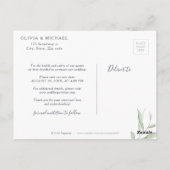 Minimales grünes Foto ändern das Datum Zurückgeste Postkarte (Rückseite)