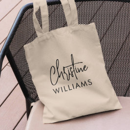 Minimales handgeschriebenes Skript für Signature M Tragetasche