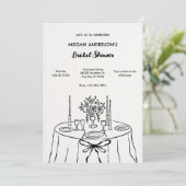 Minimales handgezogenes Brautparty Einladung (Stehend Vorderseite)