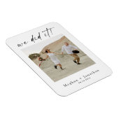 Minimales Hochzeitserlebnis Elopement Empfang Foto Magnet (Rechte Seite)