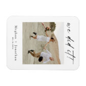 Minimales Hochzeitserlebnis Elopement Empfang Foto Magnet (Horizontal)