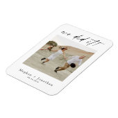 Minimales Hochzeitserlebnis Elopement Empfang Foto Magnet (Linke Seite)