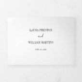 Minimales Hochzeitsfest mit UAWG und Details Dreifach Gefaltete Einladung (Cover)