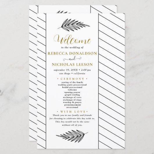 Minimales Hochzeitsprogramm für Skripte reinigen (Vorne/Hinten)