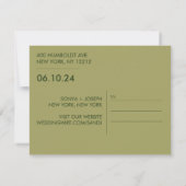 Minimales Hochzeitstil-Foto Speichern Sie die Datu (Rückseite)