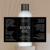 Minimales Körperöl 4 OZ Cosmo Flasche Wrapper-Etik Rechteckiger Aufkleber